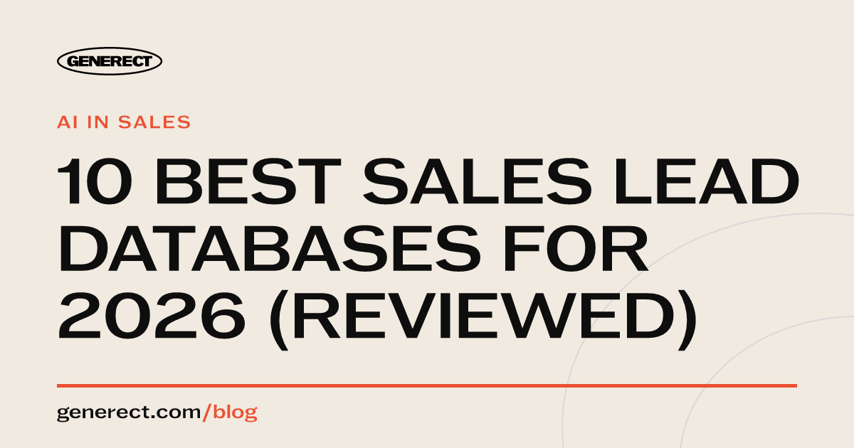 10 Best Sales Lead Databases for 2026 (Reviewed)
